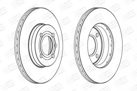 Диск тормозной передний (кратно 2шт.) VW Polo III (95-09) CHAMPION 561448CH