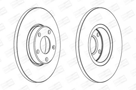 VW Диск тормозной перед.Audi 100/A4/A6 CHAMPION 561547CH