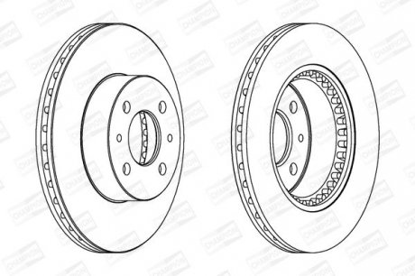 RENAULT Диск тормозной передн.Laguna 1.8I/2.0I,2.2D 95- CHAMPION 561592CH (фото 1)