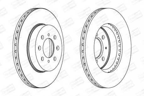 HONDA Диск тормозной передний (262mm)Civic 94-,CRX,Rover CHAMPION 561630CH (фото 1)