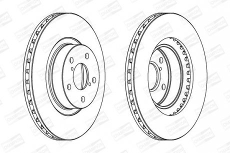 Диск гальмівний передній (кратно 2шт.) Subaru Legacy CHAMPION 561667CH