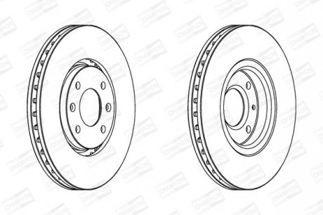 CITROEN Диск тормозной передн. C5 I,II,Xantia 2.0/2.0T/1.9TDI/2.0HDI 98- CHAMPION 562131CH
