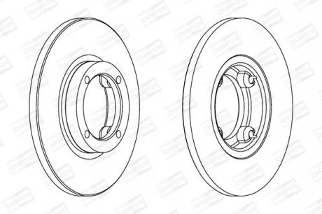 DAEWOO Диск тормозной передн. Matiz 0.8/1.0 CHAMPION 562138CH