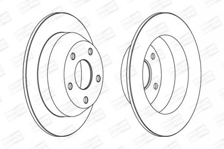 JEEP Диск тормозной задн.Grand Cherokee 99- CHAMPION 562148CH