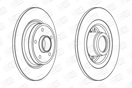 RENAULT Диск тормозной задн.(без подш!!!) Laguna 01- CHAMPION 562184CH-1 (фото 1)