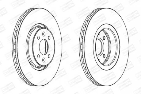 RENAULT Диск тормозной передн.Scenic II 03- CHAMPION 562410CH