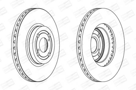 TOYOTA Диск тормозной передн.Corolla 02- /275/ CHAMPION 562435CH