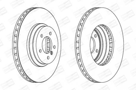 BMW Диск тормозной передн.3 E90,X1 E84 04- CHAMPION 562519CH-1