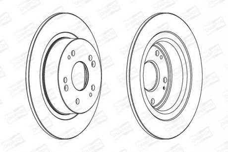 HONDA Диск тормозной задн. Accord 08- CHAMPION 562687CH (фото 1)