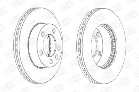 RENAULT Диск тормозной передн.Master 2.3dTi 10-,Nissan NV400 11- CHAMPION 562713CH-1