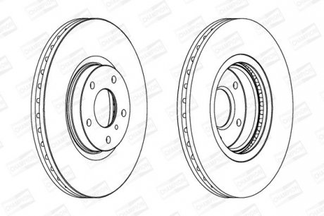 Диск гальмівний передній (кратно 2шт.) Nissan Murano CHAMPION 563032CH-1
