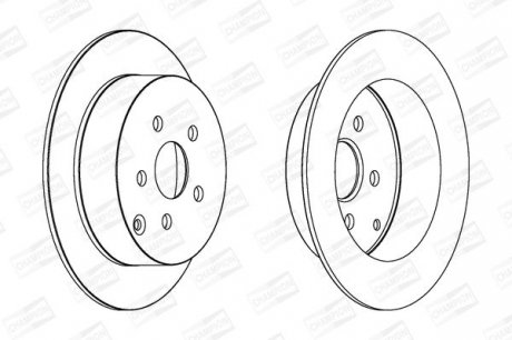 TOYOTA Диск тормозной задн.Celica T23 99-05 CHAMPION 563037CH