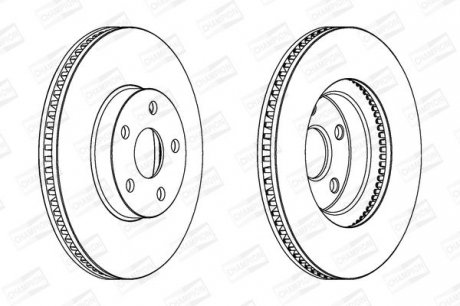TOYOTA Диск тормозной передн.Celica 99-05 CHAMPION 563051CH