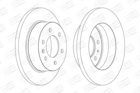 DB Диск тормозной задн.Sprinter,VW Crafter 06- CHAMPION 569137CH