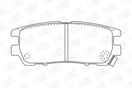 Колодки гальмівні задні дискові MITSUBISHI DELICA / SPACE GEAR 94-07, L400 Van CHAMPION 572200CH