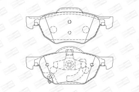 Колодки гальмівні дискові передні Honda Accord (03-) CHAMPION 572480CH