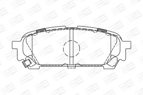 Колодки гальмівні дискові задні Subaru Forester (SG_) (02-12), Impreza Estate (GG) (00-08) CHAMPION 572529CH (фото 1)