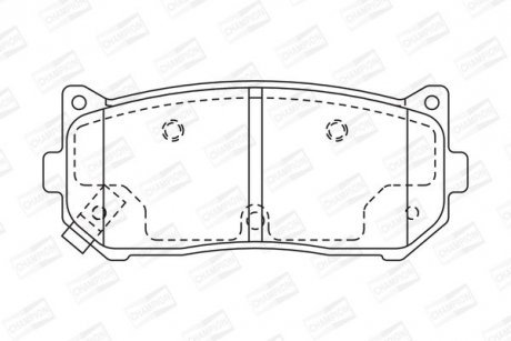 Тормозные колодки задн. KIA Carens 04- Clarus 98- Shuma 98- CHAMPION 572556CH (фото 1)