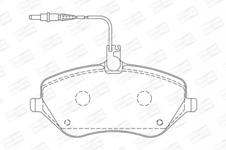 PEUGEOT Тормозные колодки передн.407 04- CHAMPION 573131CH