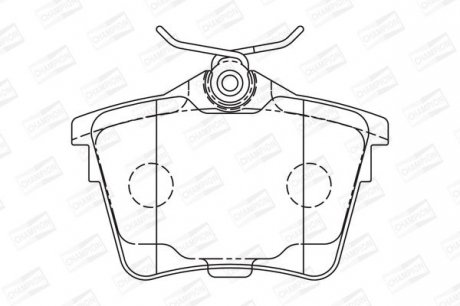 PEUGEOT Тормозные колодки задн.(без электронного стоян.тормоза) 407,607 04-,Citroen C5 III 08- CHAMPION 573133CH