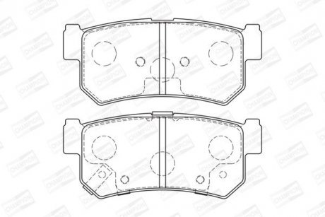 Колодки тормозные дисковые задние SSANGYONG ACTYON I 05-, ACTYON SPORTS I (QJ) 0 CHAMPION 573377CH