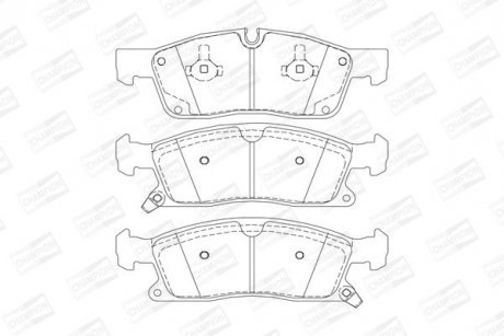 Колодки гальмівні дискові передні JEEP GRAND CHEROKEE IV (WK, WK2) CHAMPION 573459CH
