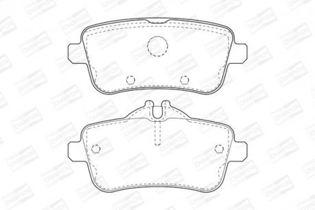Колодки гальмівні задні дискові MB GL-CLASS (X166) CHAMPION 573465CH