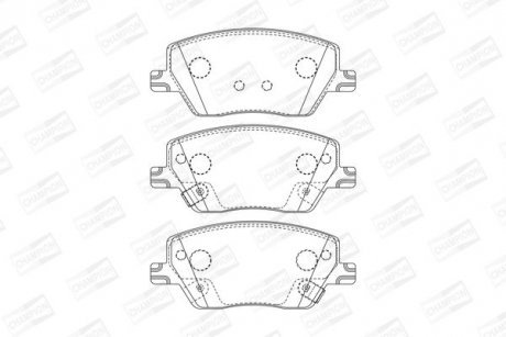 Колодки тормозные дисковые передние Fiat Tipo, Tipo SW/ Linea (15-) C CHAMPION 573626CH