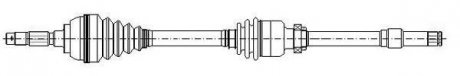 VW Полуось прав.L=871mm 38/26 зуб. T5 03-09 (6 КПП) CIFAM 655-1069