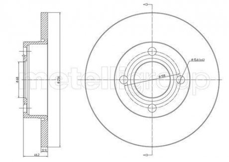 Гальмівний диск перед. Audi 100/80 (83-91) CIFAM 800-062