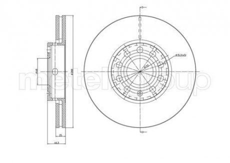 Диск тормозной перед.(вентил.) VW Passat AUDI 100/A4/A6 SKODA CIFAM 800-262C