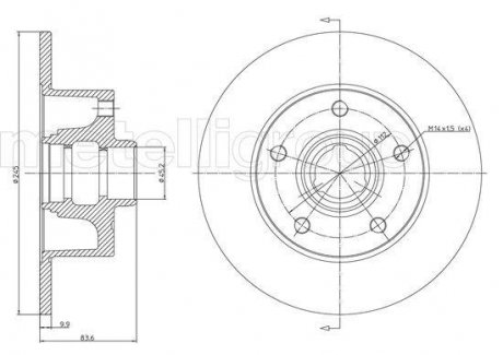 VW Диск тормозной задн.Audi A4 94- (245*10) CIFAM 800-394