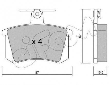 VW Тормозные колодки задн.Audi 80, 90,100,A4/6/8 CIFAM 822-048-0