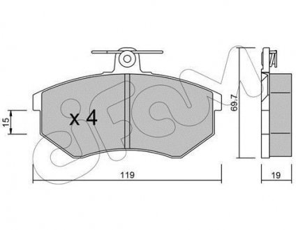 VW Тормозные колодки передн.Audi 80,100,A4,Passat 77- CIFAM 822-148-0