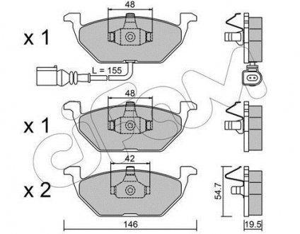 VW Колодки тормозные передн.Golf V,VI,Skoda Yeti,Seat CIFAM 822-211-2