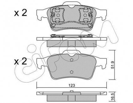 RENAULT Тормозные колодки задние Laguna 1.9/2.2 CIFAM 822-337-0