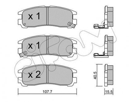 MITSUBISHI Тормозные колодки задн.Galant,Pajero,Chrysler Sebring CIFAM 822-398-0