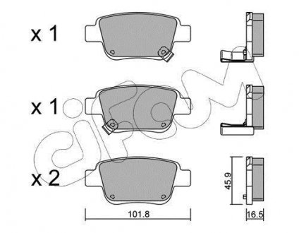 Тормозные колодки зад. Toyota Avensis 00-08 (Bosch) CIFAM 822-451-0