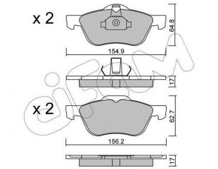 NISSAN Гальмівні колодки передн. PRIMERA 96-02 CIFAM 822-489-0