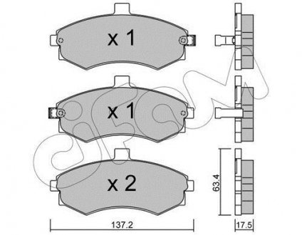 Колодки тормозные пер. Matrix/Lavita/Elantra/Lantra/Coupe/Cerato 98-10 CIFAM 822-504-0