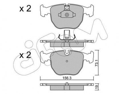 BMW Тормозные колодки передн.5-serie (E39), 7-serie (E38), X5 (E53) CIFAM 822-559-0