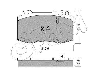 DB Тормозные колодки передние W163/220 CIFAM 822-563-0