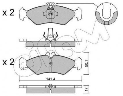 Тормозные колодки задн. DB Sprinter VW LT 96- CIFAM 822-571-0