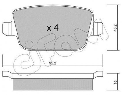 FORD Тормозные колодки задн.Focus II,Galaxy,Kuga,Mondeo,S-Max CIFAM 822-780-0