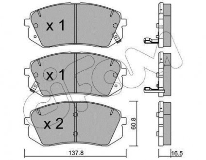 Тормозные колодки перед. Kia Carens 07-/Sportage 04- (mando) CIFAM 822-783-0