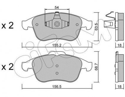 RENAULT Тормозные колодки передн.Laguna III 07- CIFAM 822-803-0