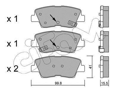 KIA Тормозные колодки задн.Carens,Ceed,Soul,Hyundai i10,20,30,40,Tucson CIFAM 822-886-1