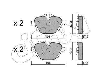 Тормозные колодки зад. BMW 5 (F10)/X3 (F25) 10- (TRW) CIFAM 822-920-0