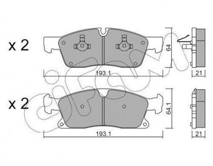 DB Колодки торм. пер. W166 CIFAM 822-927-4