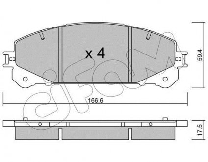 TOYOTA Колодки тормозные дисковые Lexus CIFAM 822-938-0